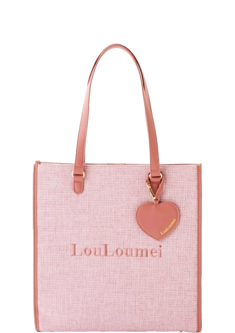 ハートチャーム付きトートバッグ(LouLoumei)