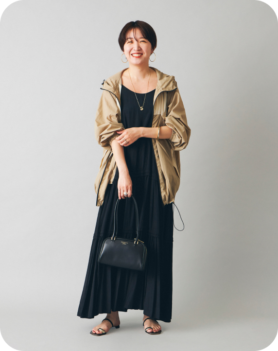 雨の日晴れの日着回しLOOK