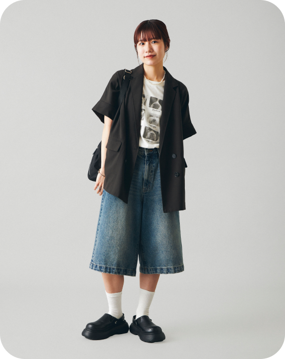 雨の日晴れの日着回しLOOK
